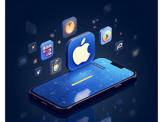 App Store ve Google Play logolarının, mobil cihaz ekranlarının ve bir yükleme çubuğunun bulunduğu bir app store entegrasyonu görseli.